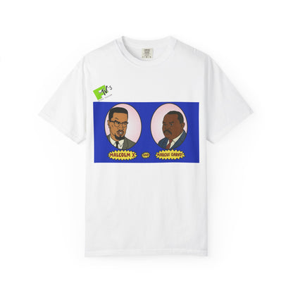 No Laughing Malcolm X & Garvey T-Shirt In White