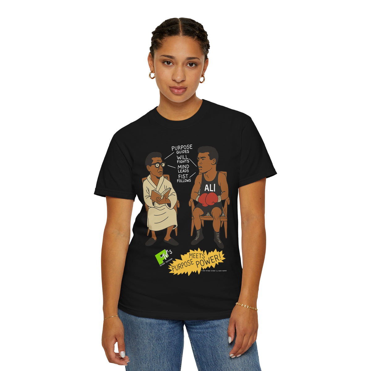 Power Meets Purpose Muhammad Ali & Malcolm X T-Shirt