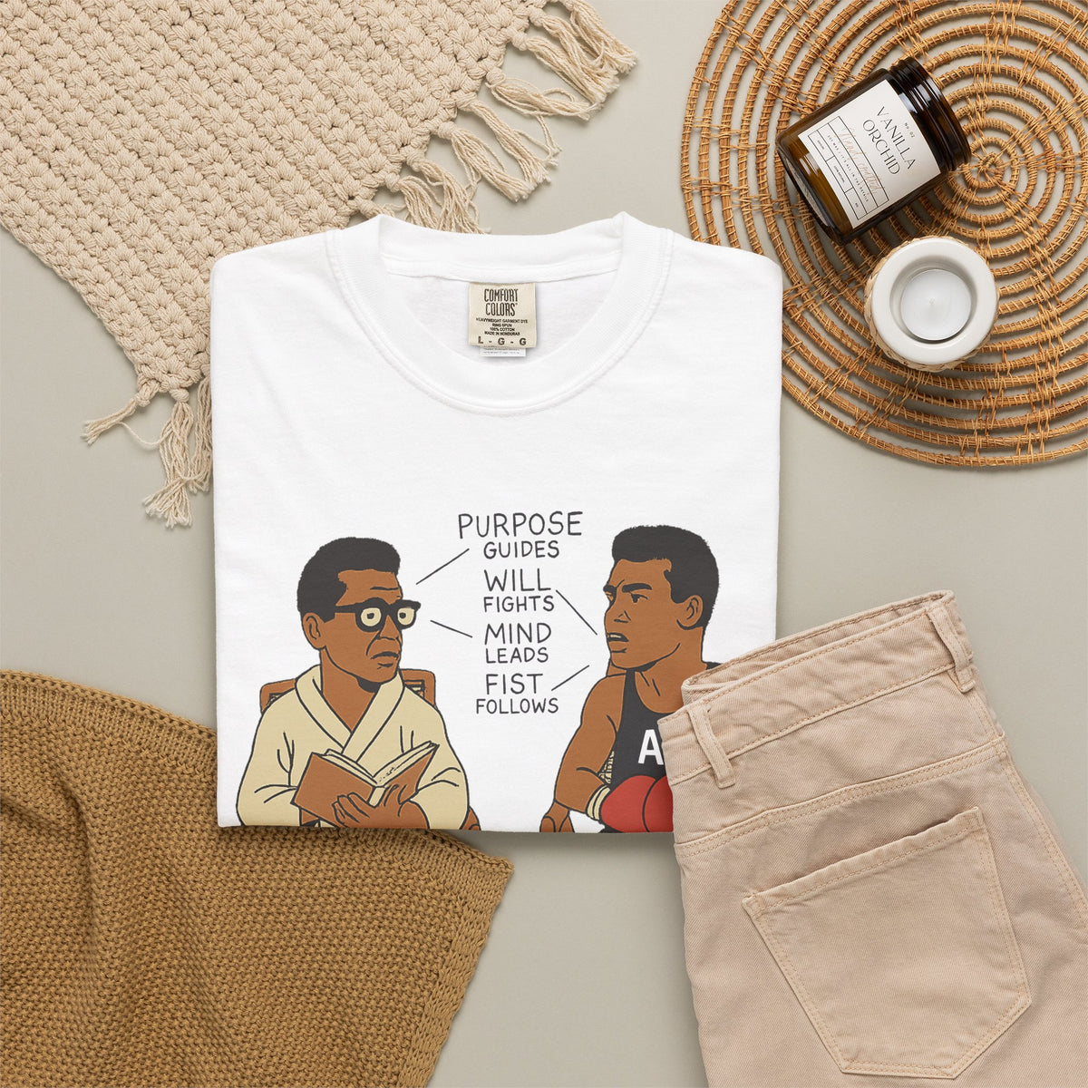 Power Meets Purpose Muhammad Ali T-Shirt In White