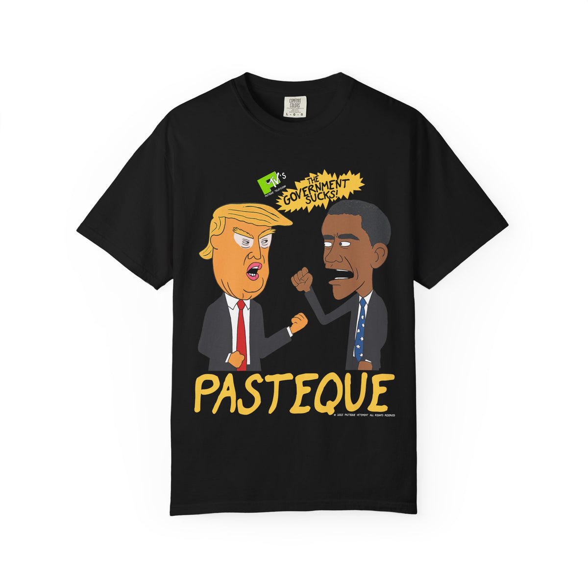 "PASTEQUE" Satire Tee (Trump & Obama) Political Cartoon T-Shirt