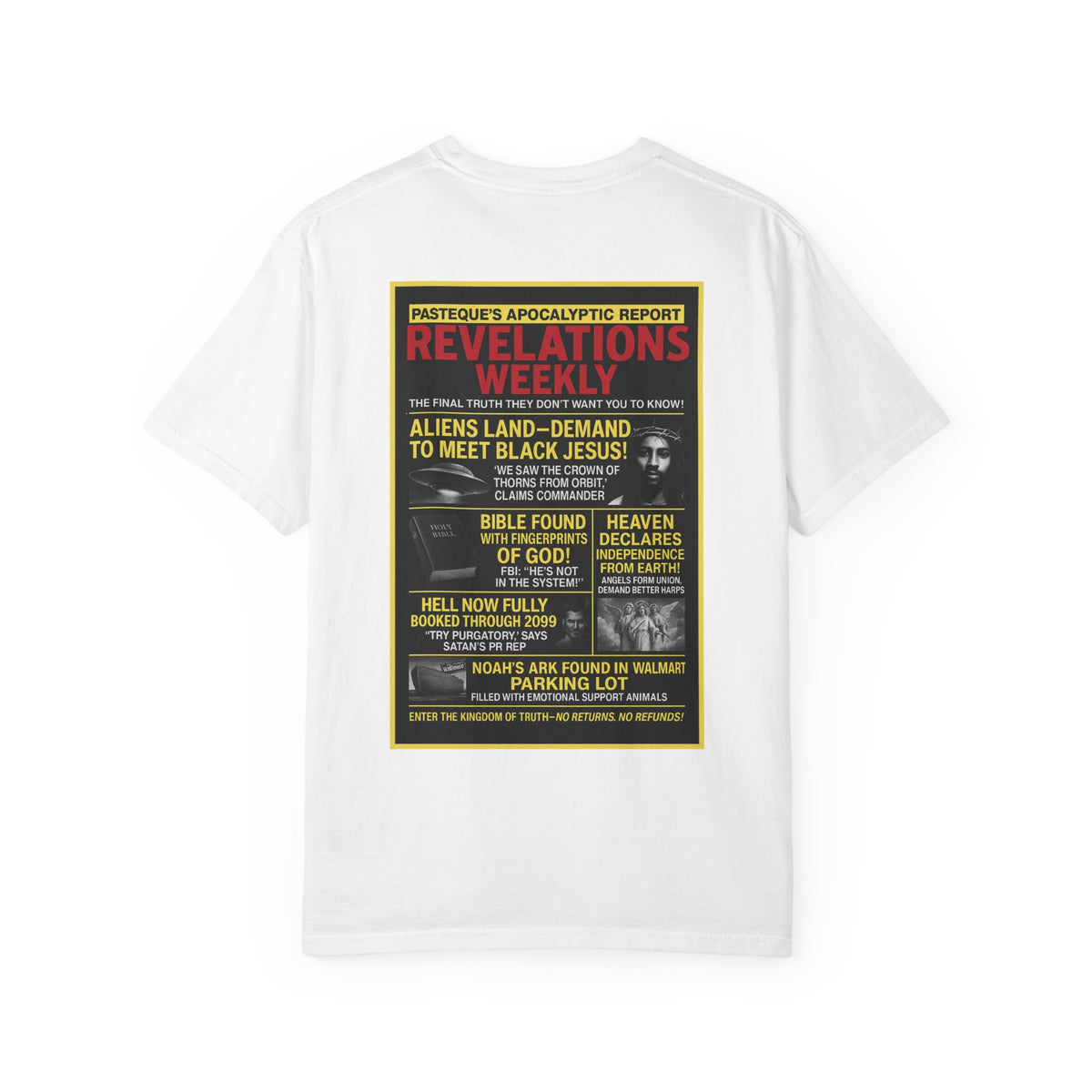 Tabloid News Collage T‑Shirt