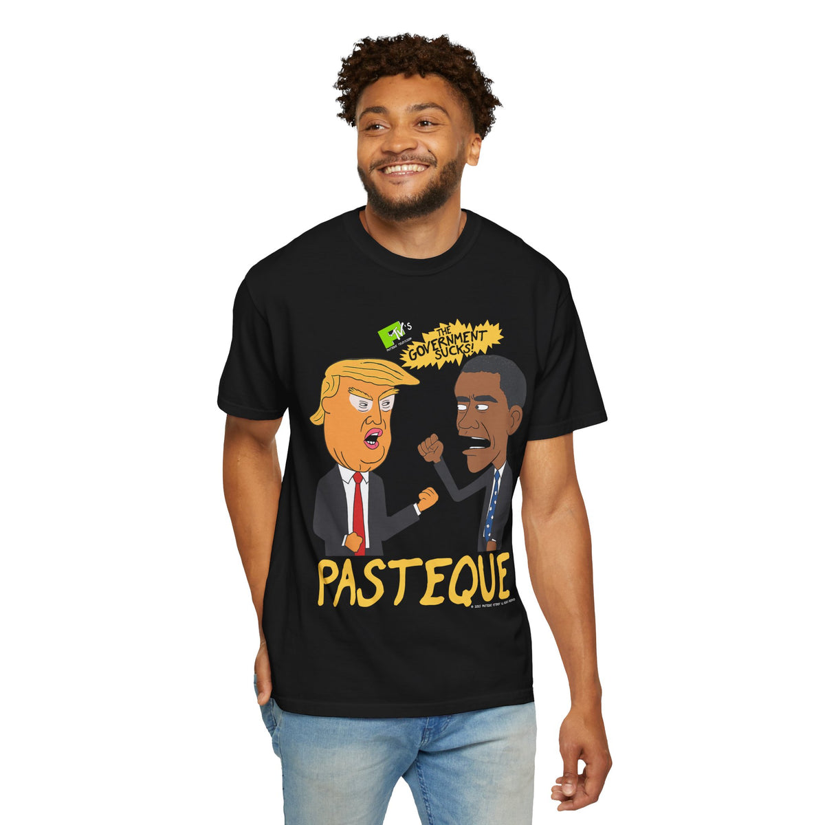 "PASTEQUE" Satire Tee (Trump & Obama) Political Cartoon T-Shirt