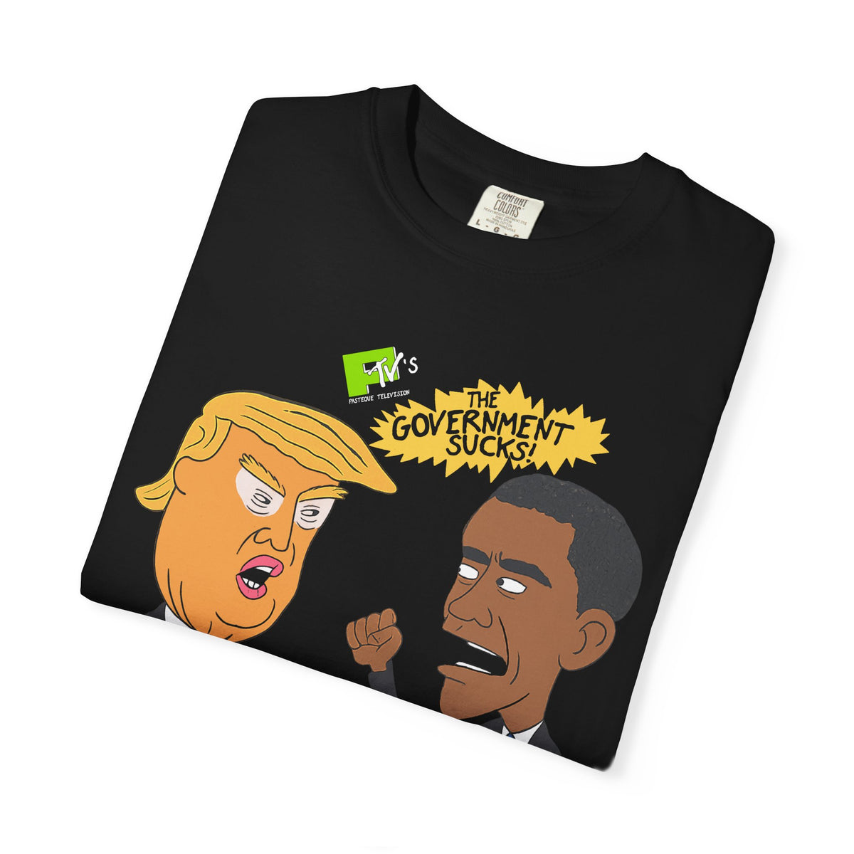 "PASTEQUE" Satire Tee (Trump & Obama) Political Cartoon T-Shirt