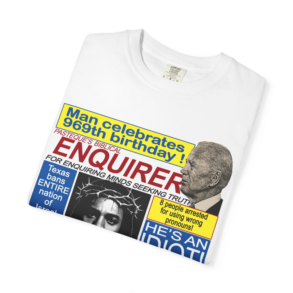 Tabloid News Collage T‑Shirt