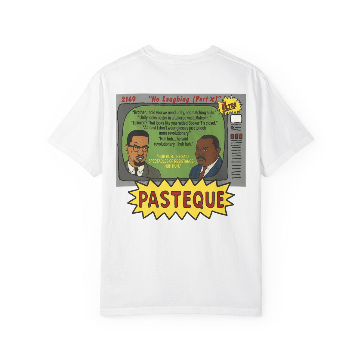 No Laughing Malcolm X & Garvey T-Shirt In White