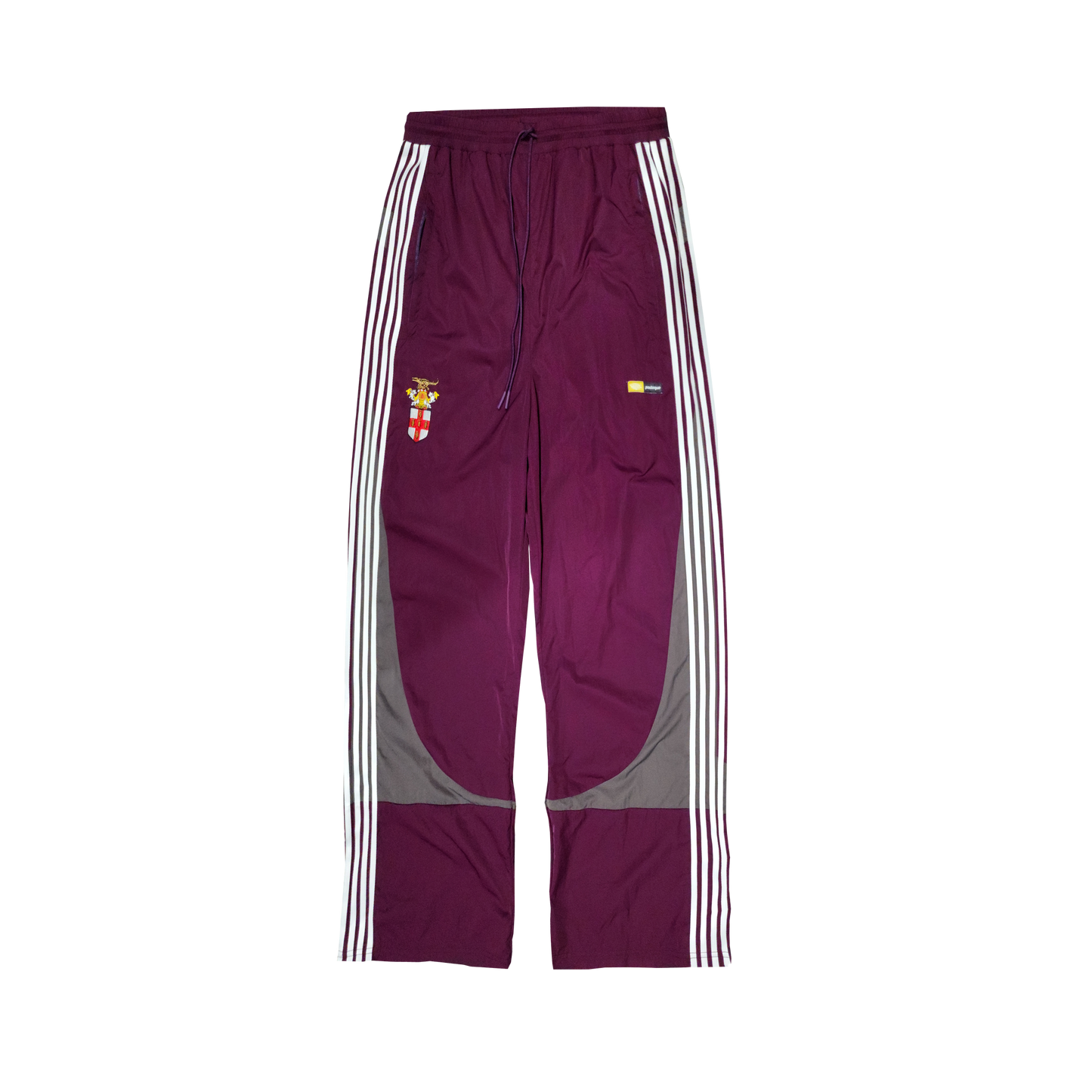 5-Stripe Nylon Twill Track Pants – Burgundy