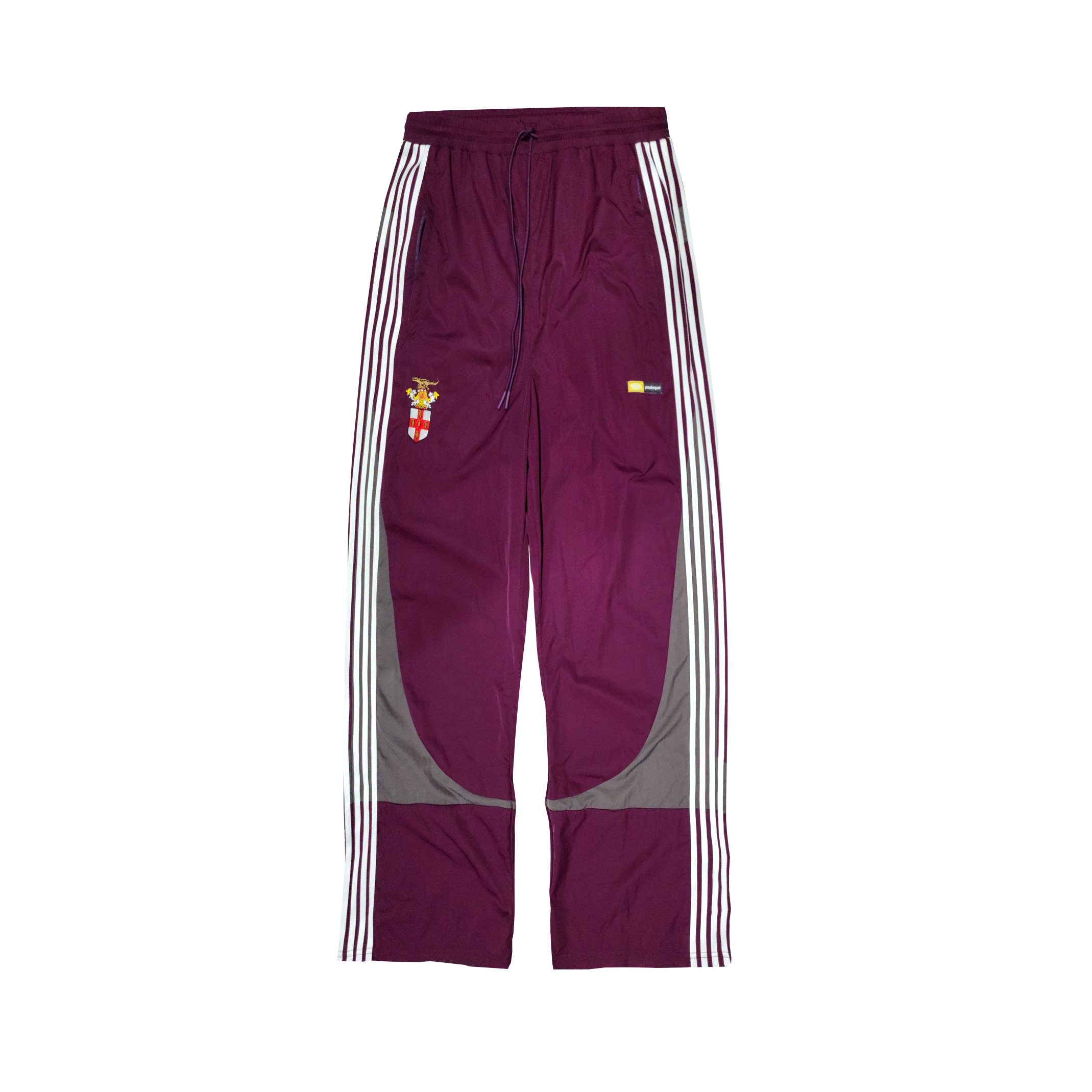 5-Stripe Nylon Twill Track Pants – Burgundy