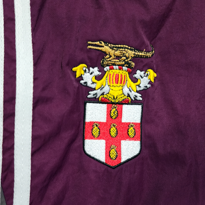 5-Stripe Nylon Twill Track Pants – Burgundy