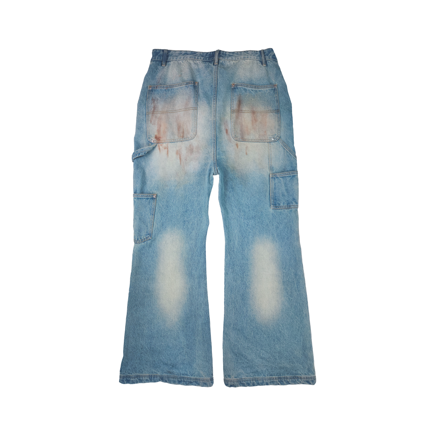 Mud Wash Flared Denim Pants