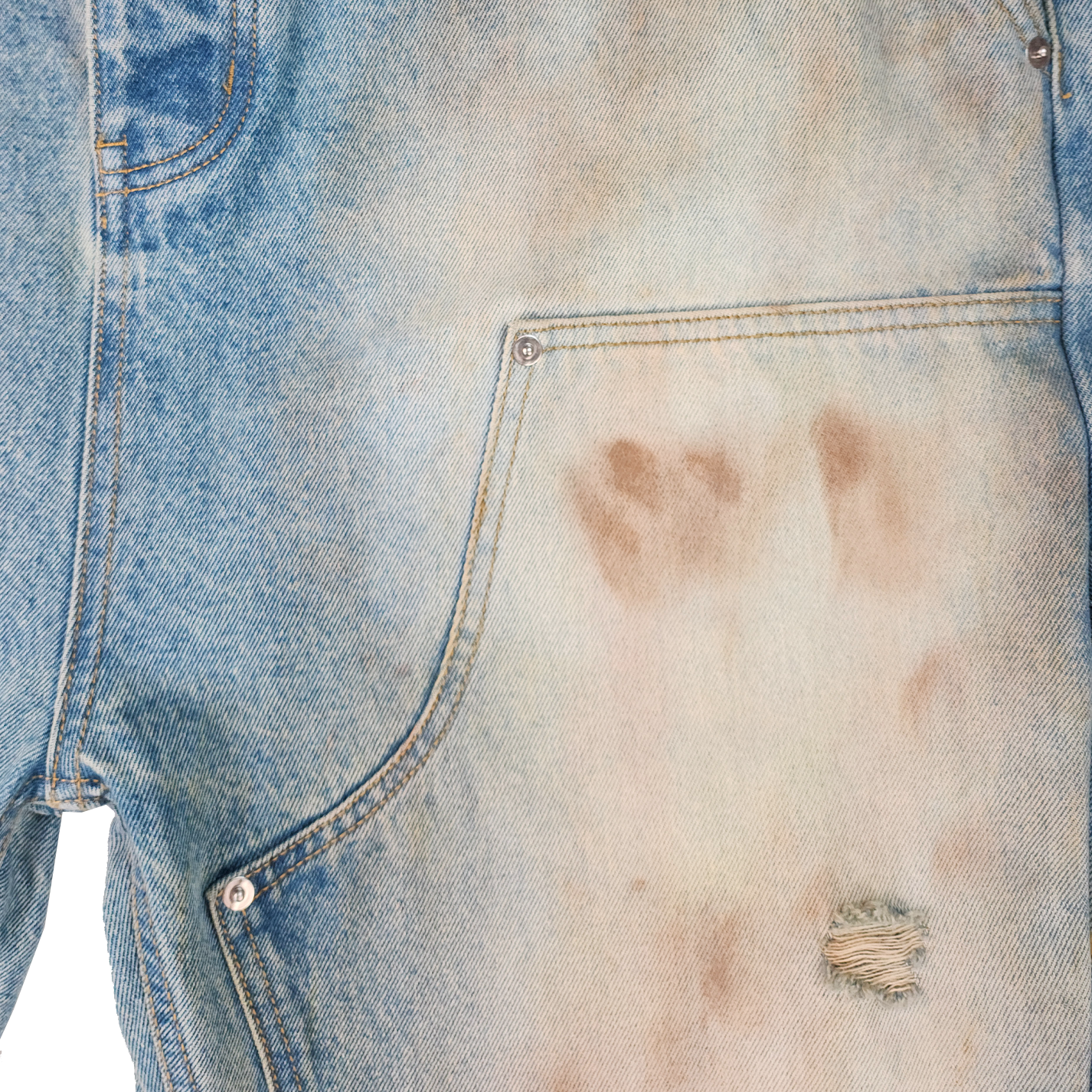 Mud Wash Flared Denim Pants