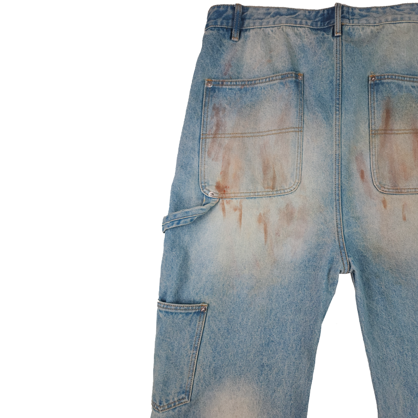 Mud Wash Flared Denim Pants