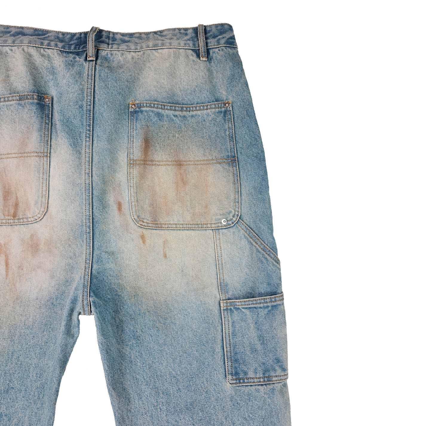 Mud Wash Flared Denim Pants